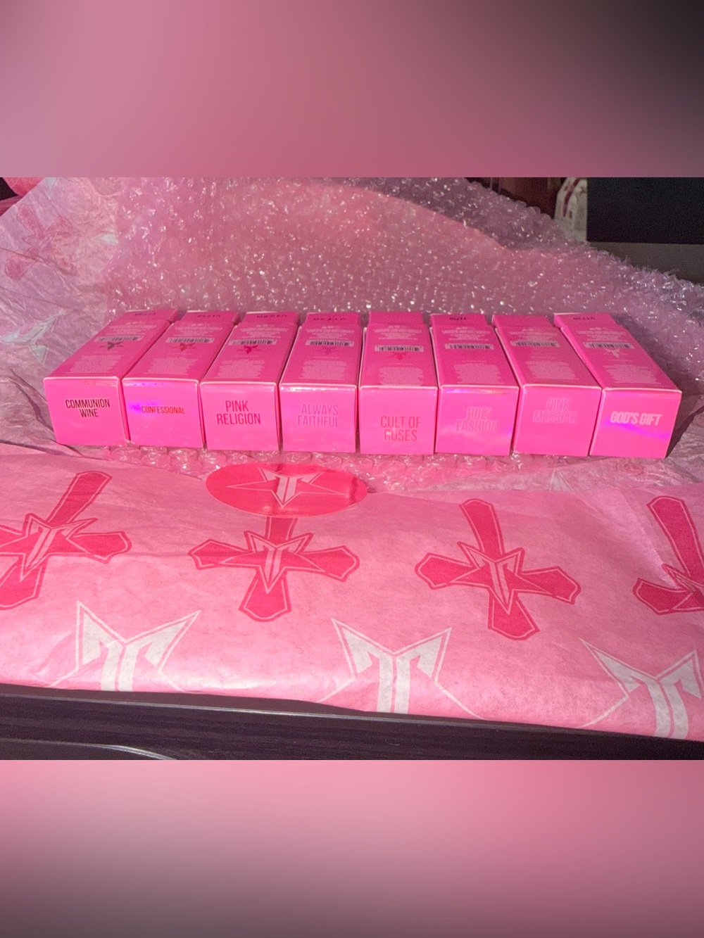 PINK RELIGION VELVET TRAP LIPSTICK COMPLETE SET (BNIB)